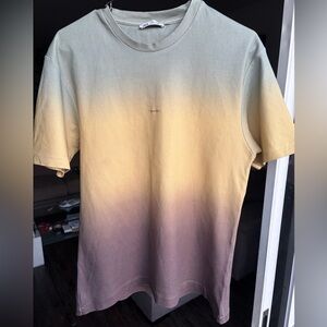 Men's Zara Gradient Short-Sleeve Tee in Yellow and Taupe